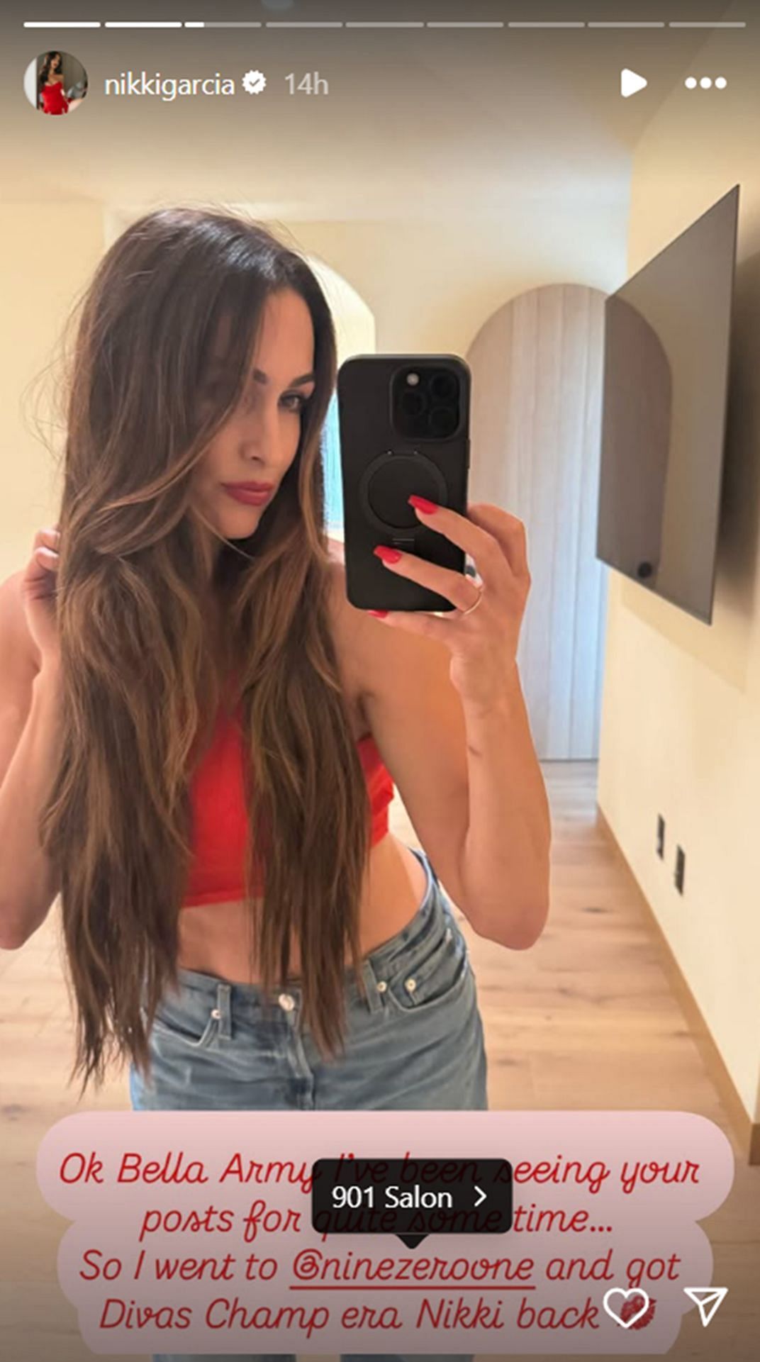 Bella's Instagram stories)